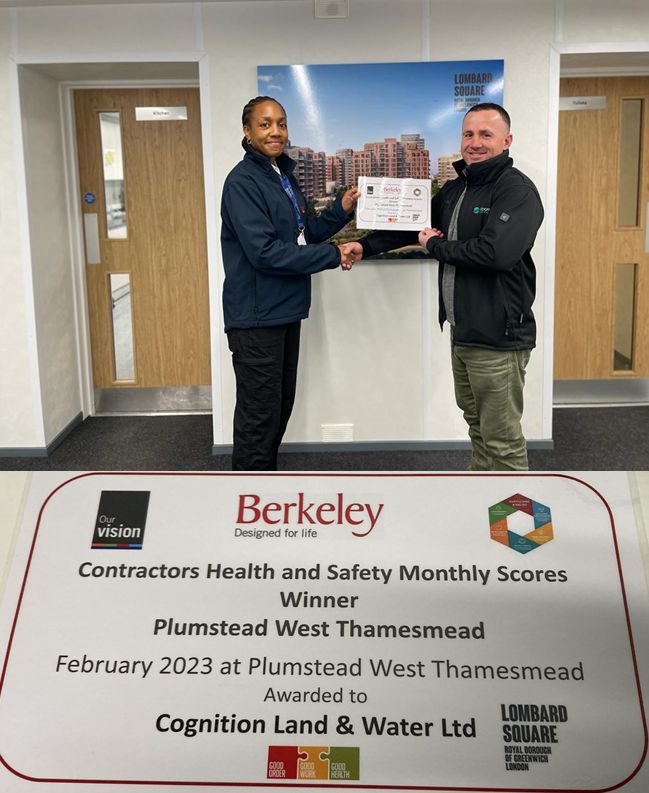 Contractor Health and Safety Monthly Scores Winner by Berkeley Homes!