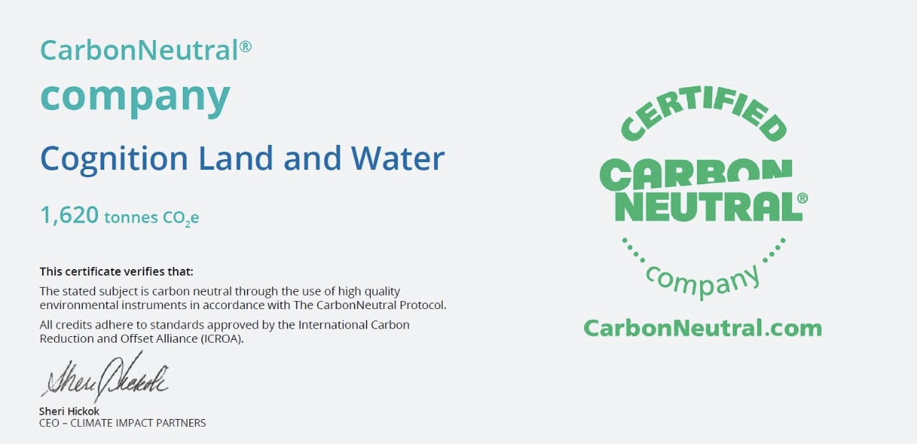 Cognition 'Carbon Neutral Company' Third Year Running